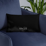 Throw Pillow Black 20in x 12in - Creating An Impervious Mind®