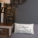 Throw Pillow White 20in x 12in - Creating An Impervious Mind®