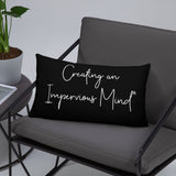 Throw Pillow Black 20in x 12in - Creating An Impervious Mind®