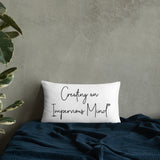 Throw Pillow White 20in x 12in - Creating An Impervious Mind®