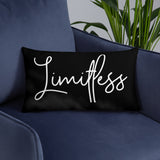 Throw Pillow Black 20in x 12in - Limitless