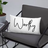 Throw Pillow White 20in x 12in - Worthy