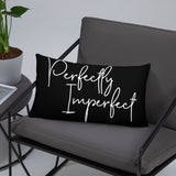 Throw Pillow Black 20in x 12in - Perfectly Imperfect